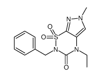 2-benzyl-4-ethyl-6-methyl-1,1-dioxopyrazolo[4,3-e][1,2,4]thiadiazin-3-one Structure