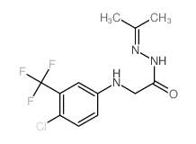 Glycine, N-(4-chloro-a,a,a-trifluoro-m-tolyl)-, isopropylidenehydrazide (7CI,8CI) Structure