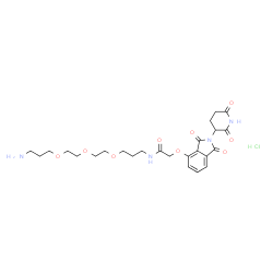 Thalidomide 4'-oxyacetamide-alkylC1-PEG3-alkylC3-amine hydrochloride picture