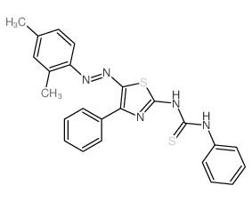 Thiourea,N-[5-[2-(2,4-dimethylphenyl)diazenyl]-4-phenyl-2-thiazolyl]-N'-phenyl- Structure