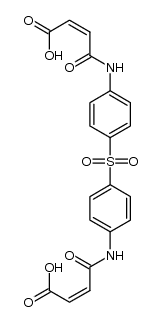 4,4'-((sulfonylbis(4,1-phenylene))bis(azanediyl))bis(4-oxobut-2-enoic acid)结构式