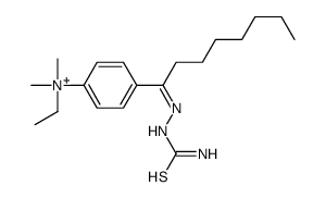 [4-[(Z)-N-(carbamothioylamino)-C-heptylcarbonimidoyl]phenyl]-ethyl-dimethylazanium结构式
