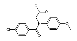 N-4-chlorobenzoyl-N-4-methoxyphenylglycine结构式