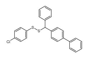 1-([1,1'-biphenyl]-4-yl(phenyl)methyl)-2-(4-chlorophenyl)disulfane Structure