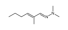 2-methyl-2-hexenal dimethylhydrazone Structure