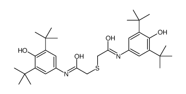 2-[2-(3,5-ditert-butyl-4-hydroxyanilino)-2-oxoethyl]sulfanyl-N-(3,5-ditert-butyl-4-hydroxyphenyl)acetamide Structure