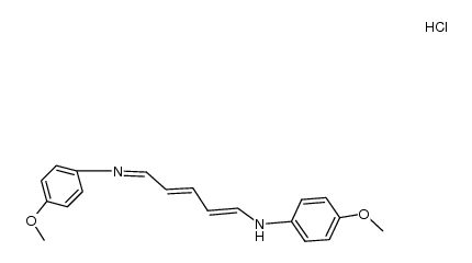 5-p-anisidino-penta-2,4-dienal-(4-methoxy-phenylimine), hydrochloride结构式