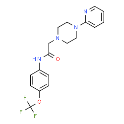 2-(4-(2-PYRIDYL)PIPERAZINYL)-N-(4-(TRIFLUOROMETHOXY)PHENYL)ETHANAMIDE结构式