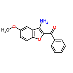 (3-Amino-5-methoxy-benzofuran-2-yl)-phenyl-methanone结构式