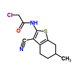 2-CHLORO-N-(3-CYANO-6-METHYL-4,5,6,7-TETRAHYDRO-BENZO[B]THIOPHEN-2-YL)-ACETAMIDE Structure