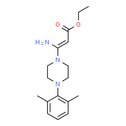 ETHYL 3-AMINO-3-[4-(2,6-DIMETHYLPHENYL)PIPERAZINO]ACRYLATE结构式