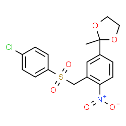 2-(3-([(4-CHLOROPHENYL)SULFONYL]METHYL)-4-NITROPHENYL)-2-METHYL-1,3-DIOXOLANE structure