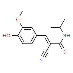 2-cyano-3-(4-hydroxy-3-methoxyphenyl)-N-isopropylacrylamide结构式