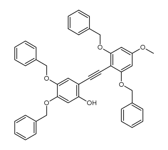 4,5-bis(benzyloxy)-2-((2,6-bis(benzyloxy)-4-methoxyphenyl)ethynyl)phenol Structure