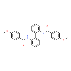 N,N'-2,2'-Biphenyldiylbis(4-methoxybenzamide)结构式