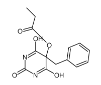 (5-benzyl-2,4,6-trioxo-1,3-diazinan-5-yl) propanoate结构式