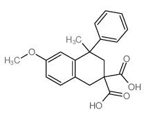 2,2(1H)-Naphthalenedicarboxylicacid, 3,4-dihydro-6-methoxy-4-methyl-4-phenyl- structure