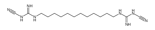 2-[12-[[amino-(cyanoamino)methylidene]amino]dodecyl]-1-cyanoguanidine Structure