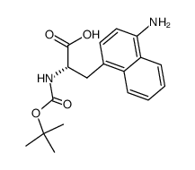 (S)-3-(4-aminonaphthalen-1-yl)-2-((tert-butoxycarbonyl)amino)propanoic acid Structure