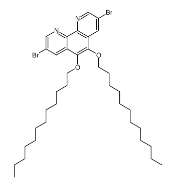 3,8-Dibromo-5,6-bis-dodecyloxy-[1,10]phenanthroline结构式