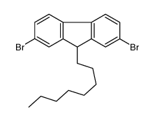 2,7-dibromo-9-octyl-9H-fluorene结构式