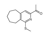 1-(1-methylthio-6,7,8,9-tetrahydro-5H-cyclohepta[c]pyridin-3-yl)-ethanone Structure