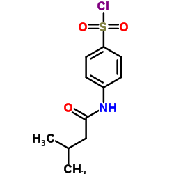 4-(3-methylbutanamido)benzene-1-sulfonyl chloride结构式