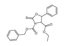 5-phenyl-2-thioxo-oxazolidine-3,4-dicarboxylic acid 3-benzyl ester 4-ethyl ester结构式