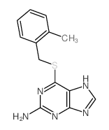 9H-Purin-2-amine,6-[[(2-methylphenyl)methyl]thio]- structure