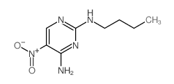 N-butyl-5-nitro-pyrimidine-2,4-diamine结构式