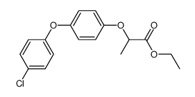 D-(+)-2-[4-(4-chlorophenoxy)-phenoxy]propionic acid ethyl ester结构式