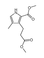 methyl 3-(2-methoxycarbonylethyl)-4-methylpyrrole-2-carboxylate Structure