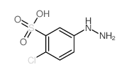 2-chloro-5-hydrazinyl-benzenesulfonic acid Structure