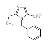 1H-Imidazole,2-ethyl-5-methyl-1-(phenylmethyl)-, hydrochloride(1:1) structure