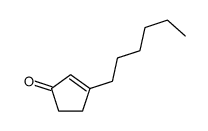 3-hexylcyclopent-2-en-1-one Structure