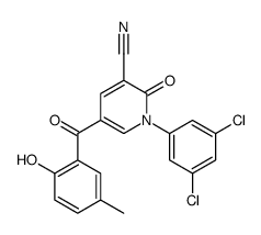 1-(3,5-dichlorophenyl)-5-(2-hydroxy-5-methylbenzoyl)-2-oxopyridine-3-carbonitrile结构式