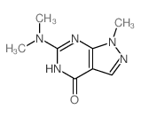 3-dimethylamino-9-methyl-2,4,8,9-tetrazabicyclo[4.3.0]nona-1,3,6-trien-5-one结构式