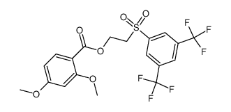 2-[3,5-bis(trifluoromethyl)phenylsulfonyl]ethyl 2,4-dimethoxybenzoate Structure