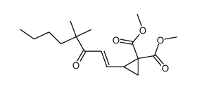2-((E)-4,4-Dimethyl-3-oxo-oct-1-enyl)-cyclopropane-1,1-dicarboxylic acid dimethyl ester结构式