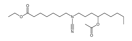 ethyl 7-[4-acetyloxynonyl(cyano)amino]heptanoate结构式