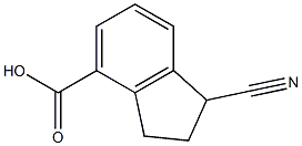 1-cyano-2,3-dihydro-1H-indene-4-carboxylic acid结构式