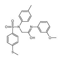 N-(3-methoxyphenyl)-2-(4-methyl-N-(4-methylsulfanylphenyl)sulfonylanilino)acetamide Structure