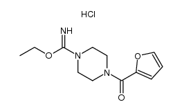ethyl 4(2-furoyl)piperazin-1-ylformimidate hydrochloride结构式