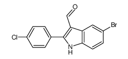 5-Bromo-2-(4-chlorophenyl)-1H-indole-3-carbaldehyde Structure