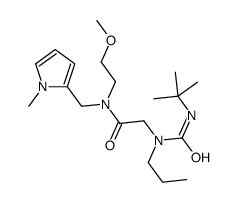 2-[tert-butylcarbamoyl(propyl)amino]-N-(2-methoxyethyl)-N-[(1-methylpyrrol-2-yl)methyl]acetamide Structure