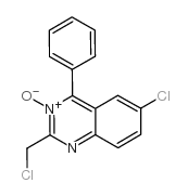 6-氯-2-(氯甲基)-4-苯基喹唑啉-3-氧化物结构式