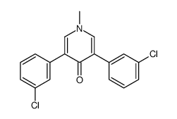 3,5-bis(3-chlorophenyl)-1-methylpyridin-4-one结构式