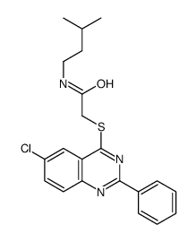 Acetamide, 2-[(6-chloro-2-phenyl-4-quinazolinyl)thio]-N-(3-methylbutyl)- (9CI) structure
