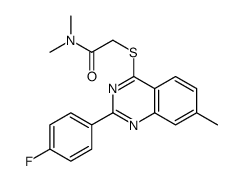 Acetamide, 2-[[2-(4-fluorophenyl)-7-methyl-4-quinazolinyl]thio]-N,N-dimethyl- (9CI)结构式