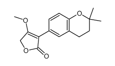 3-(2,2-dimethyl-chroman-6-yl)-4-methoxy-5H-furan-2-one结构式